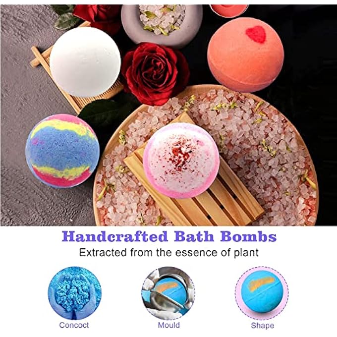 Bath Bombs Gift Set 12 Packï¼ŒShower Steamers Shower Bombs Bubble Bath Bath Essentials Self Care and Relaxation Stress Relief Gifts Card Birthday for Women Skin Moisturize, Kid Safe - Image 3
